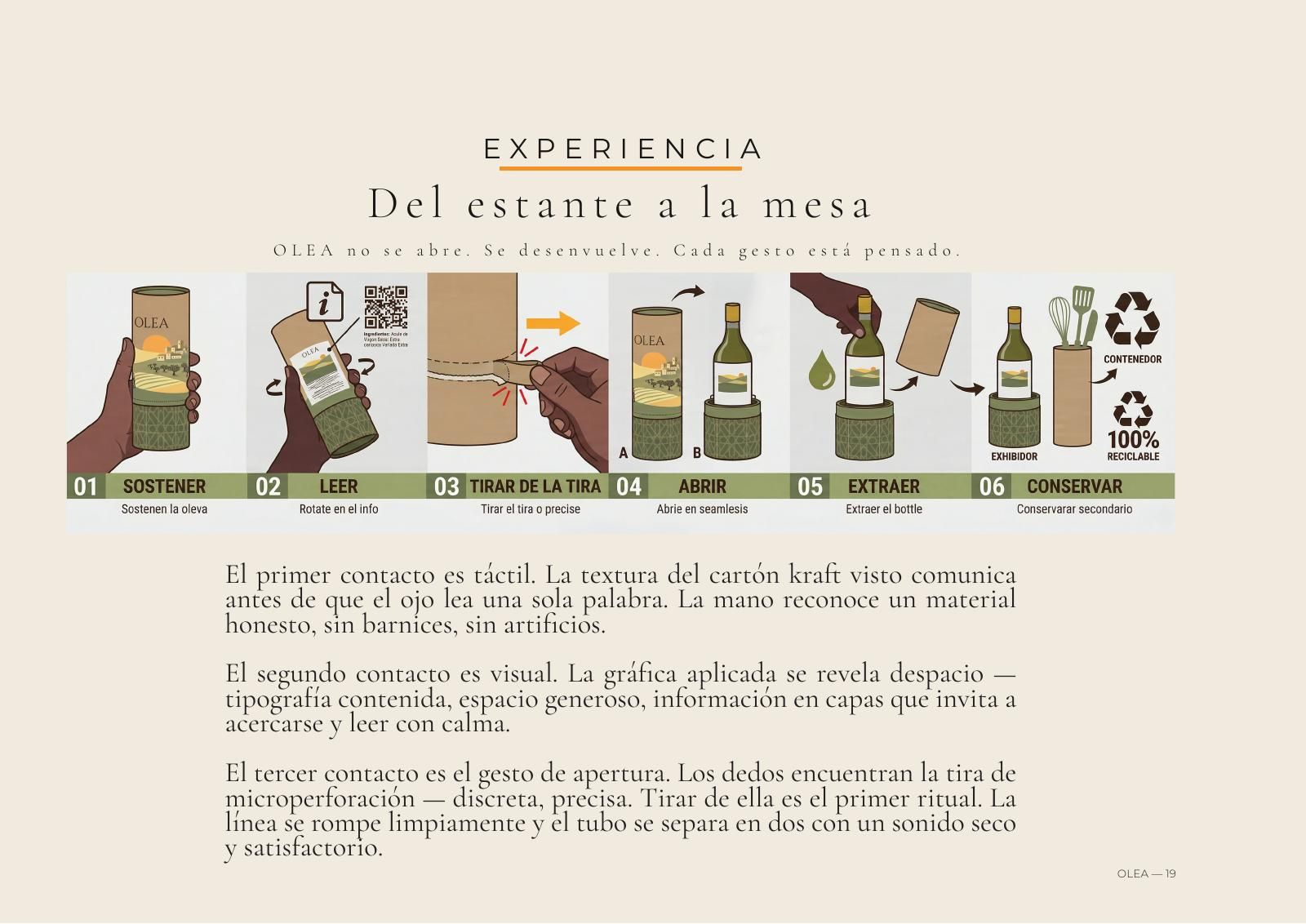 Experience: from the shop shelf to the table.