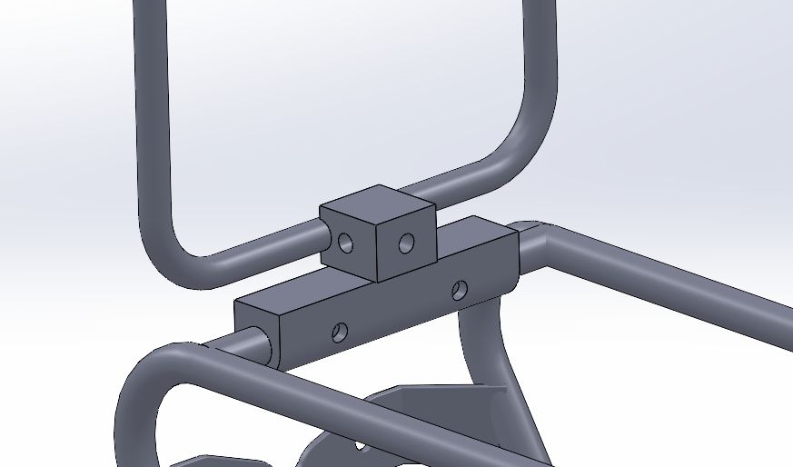 CAD detail of the hinge mechanism.