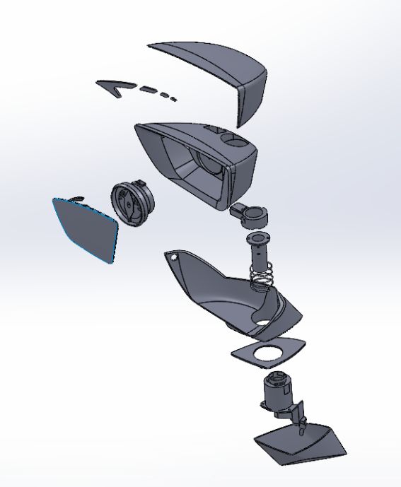Exploded CAD of the assembly.